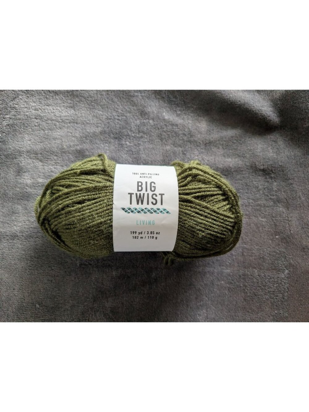 Big Twist Living Anti-Pilling Acrylic Yarn - Pine Green‎